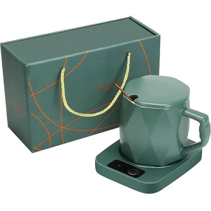 ZESTAW NA PREZENT NA MIKOŁAJKI ŚWIĘTA DLA NIEJ PODGRZEWACZ KUBEK ŁYŻKA