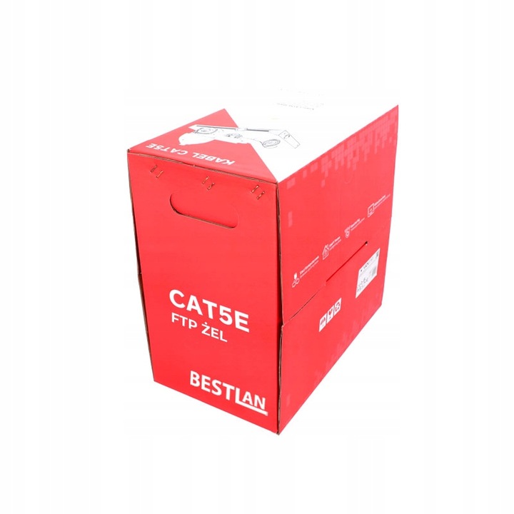 Kabel sieciowy ziemny LAN skrętka komputerowa KAT 5 ekranowana 305m żel