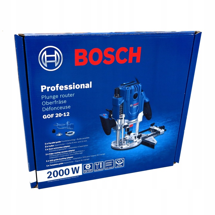 Frezarka górnowrzecionowa 2000W BOSCH GOF 20-12 0601627220 8 , 12mm