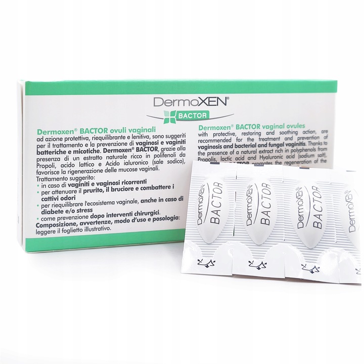 Globulki dopochwowe PROPOLISOWE na INFEKCJE z KWASEM MLEKOWYM Bactor, 7 szt