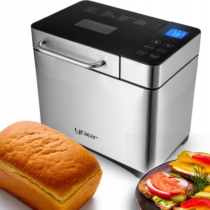 Wypiekacz do chleba Automat MENU PL Yoer INOX +Przepisy +19 programów