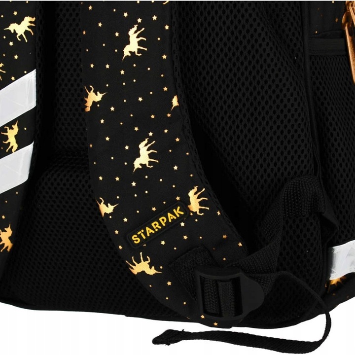 PLECAK TORNISTER SZKOLNY JEDNOROŻEC ZŁOTY DLA DZIEWCZYNKI KLASY 1 3