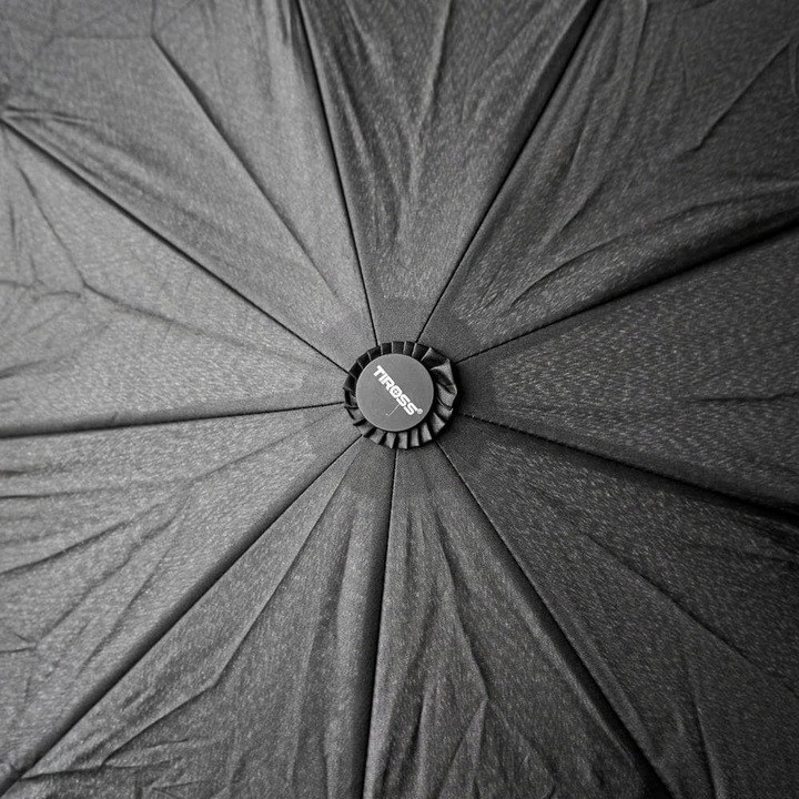 PARASOL PARASOLKA AUTOMATYCZNY WIATROODPORNY CZARNY TIROSS
