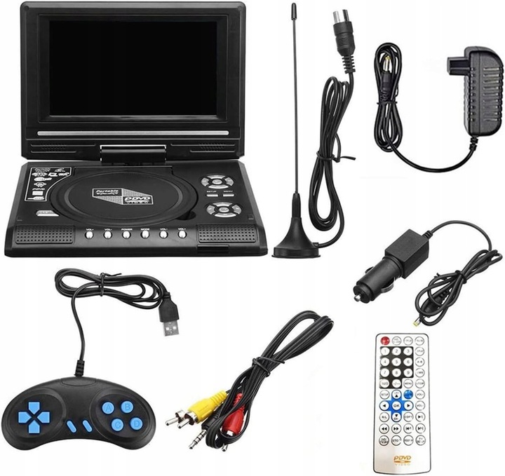 ODTWARZACZ DVD PRZENOŚNY SAMOCHODOWY USB KONSOLA