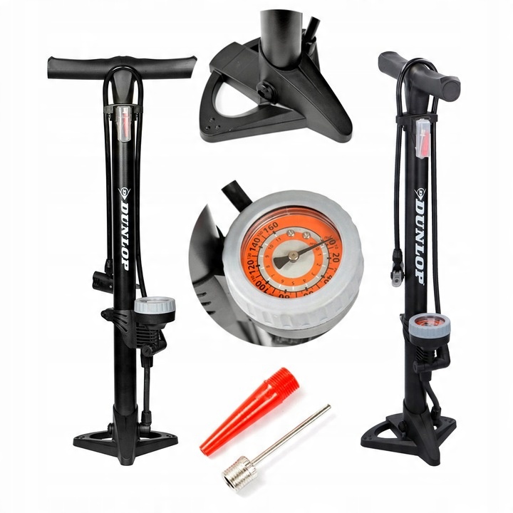 STACJONARNA POMPKA ROWEROWA Z MANOMETREM PODŁOGOWA