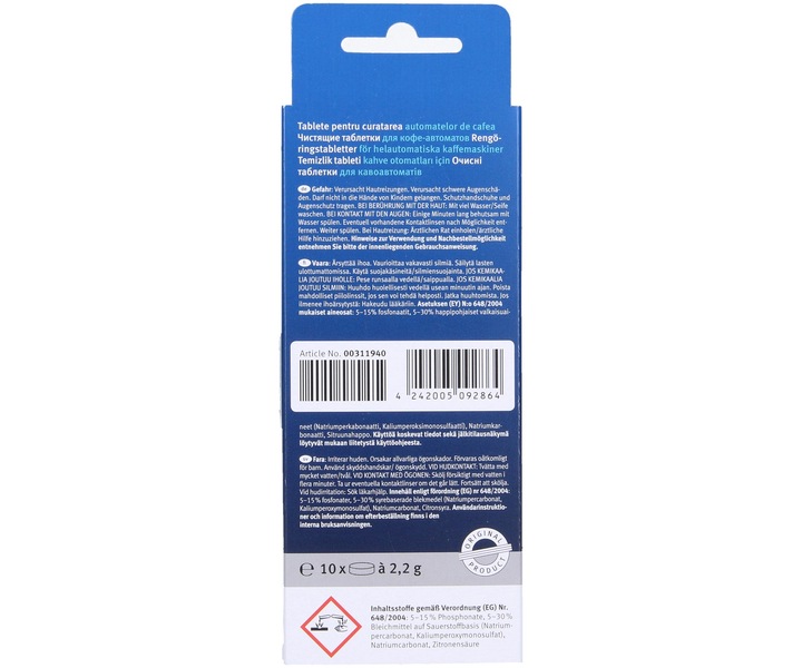 ORYGINALNE TABLETKI czyszczące ekspresów SIEMENS | 10szt TZ60001