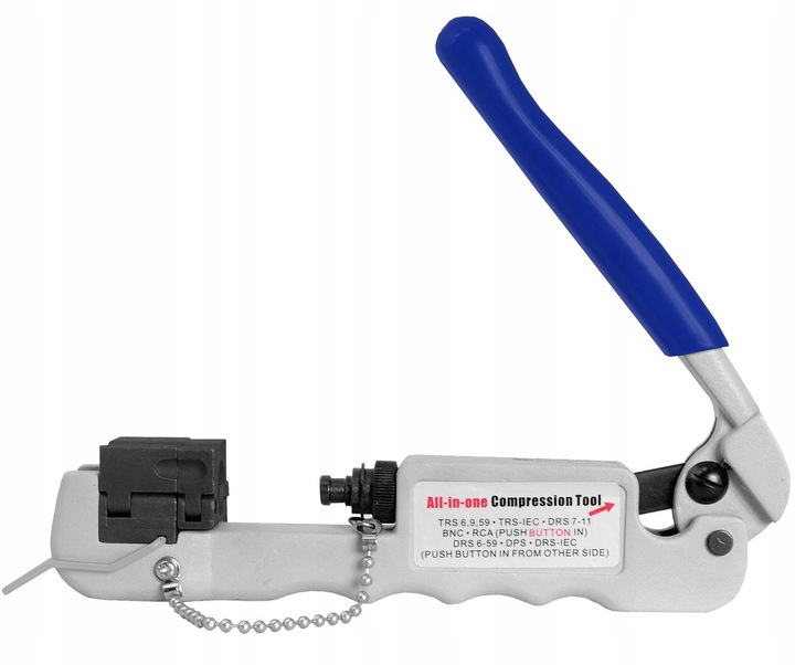 PROFESJONALNA ZACISKARKA KOMPRESYJNA ZŁĄCZ ANTEN TYPU F/BNC/RCA/IEC