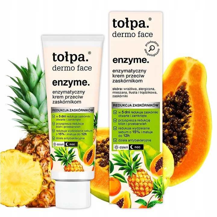 Krem do twarzy zwężający pory Enzymatyczny Dermo Face Enzyme 40 ml TOŁPA