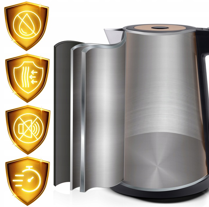 CZAJNIK ELEKTRYCZNY BEZPRZEWODOWY MODNY 1,7L BERDSEN 2200W