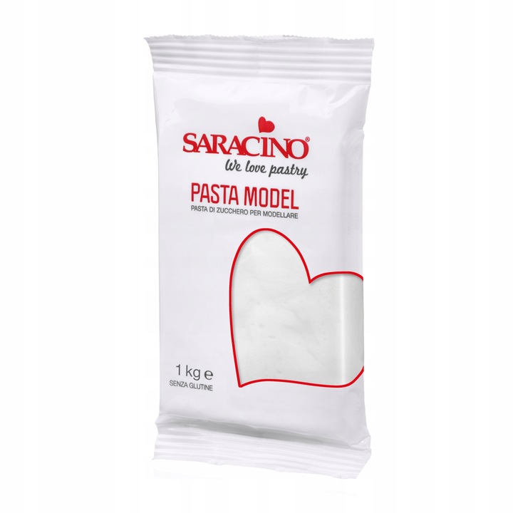 Masa cukrowa BIAŁA Lukier plastyczny do modelowania Saracino - 1 kg
