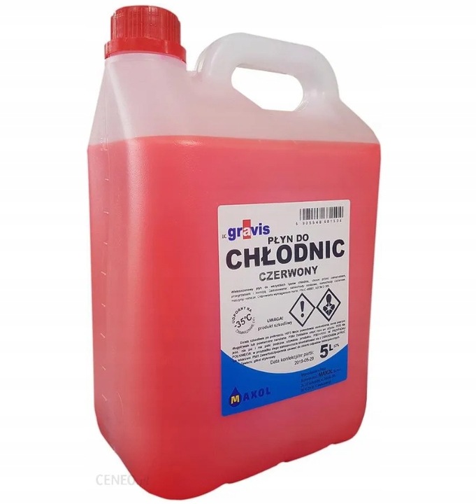 PŁYN DO CHŁODNIC RÓŻOWY G12 GLIKOL -35°C 5L