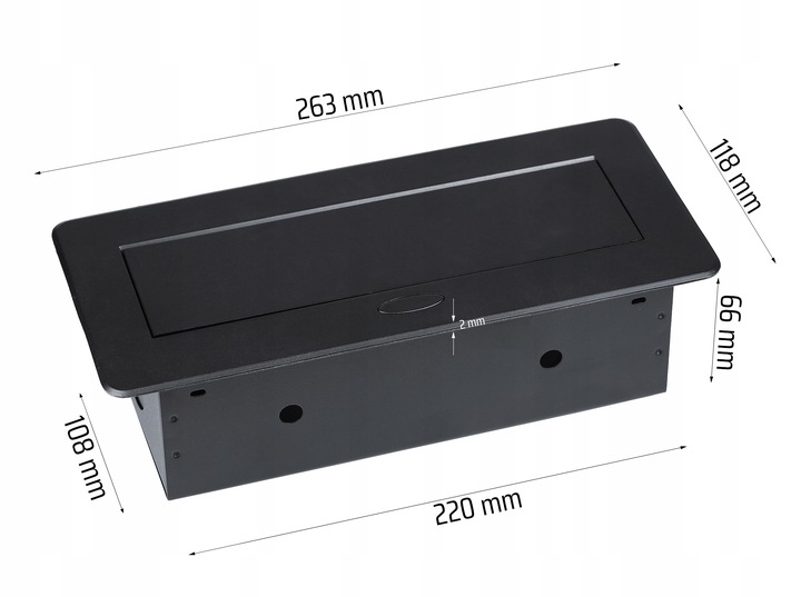 Gniazdo Chowane w Blat Nablatowe Gniazdko + 2 USB