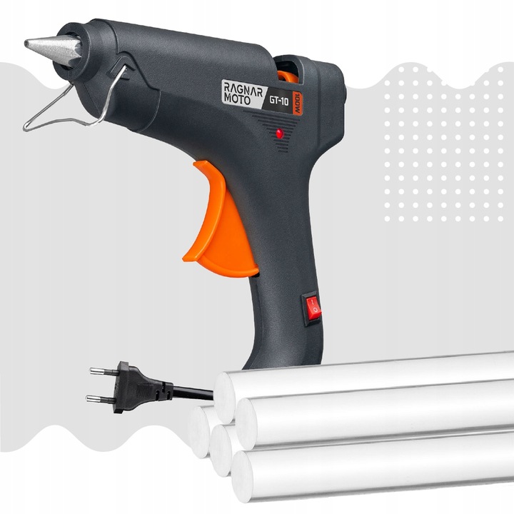 PISTOLET DO KLEJU NA GORĄCO DO KLEJENIA 100W 11mm +5 WKŁADÓW KLEJU