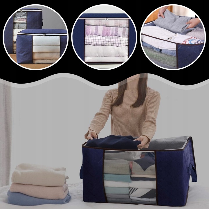 4x ORGANIZER NA UBRANIA POJEMNIK NA POŚCIEL KOŁDRĘ KOCE POKROWIEC XXL