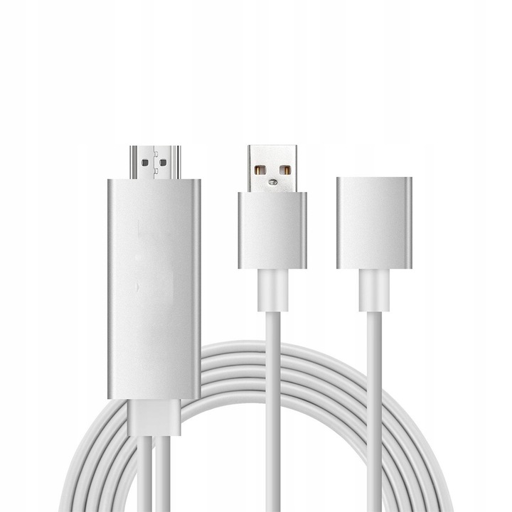 Adapter Kabel MHL iOS Android HDMI TV Wideo Full HD 1080p USB-C Lightning