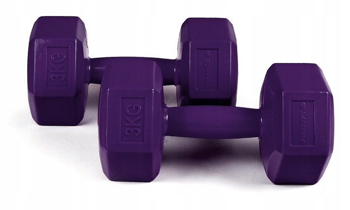 HANTLE hantelki CIĘŻARKI 2x3KG ZESTAW do ćwiczeń fitness BITUMICZNE