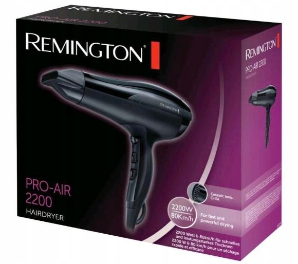 SUSZARKA DO WŁOSÓW REMINGTON SILNY NAWIEW I MOC 2200W + KONCENTRATOR