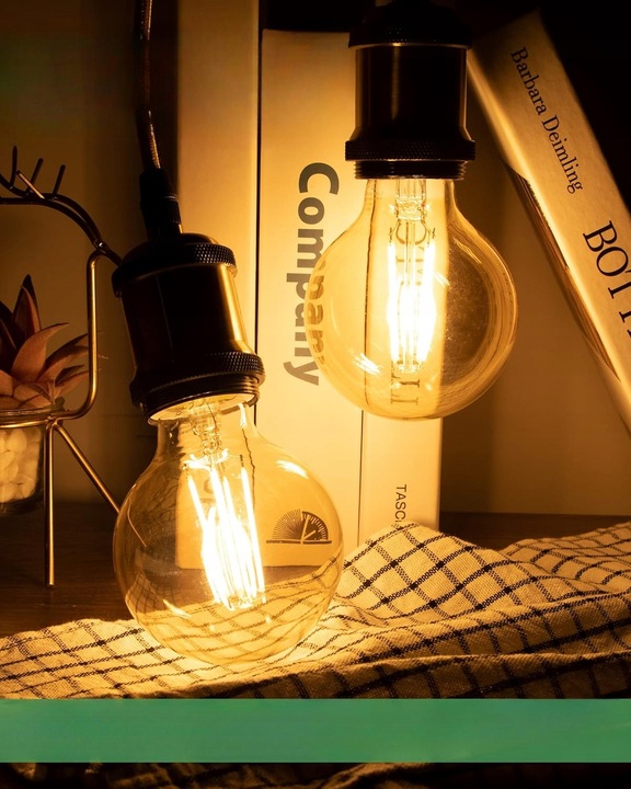 Żarówka LED E27 Vintage Edison 2700K 4W Ciepła Biel Zestaw 4 Sztuki