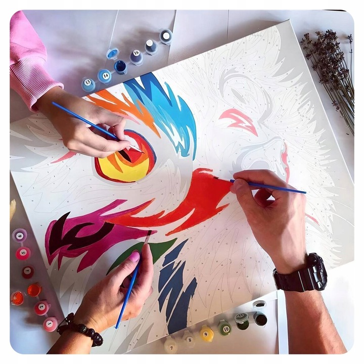 Obraz do MALOWANIA PO NUMERACH Na Ramie Królik Zestaw Po Numerach ARTNAPI