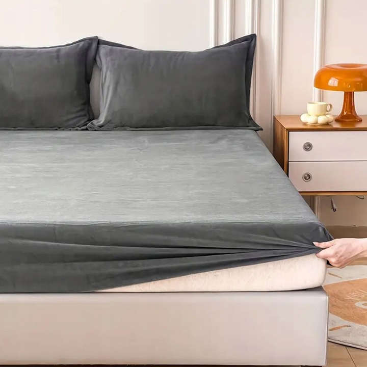 PRZEŚCIERADŁO Z GUMKĄ 200x220 PLUSZOWE POLAROWE MIŚ MIĘKKIE CIEPŁE KOLORY