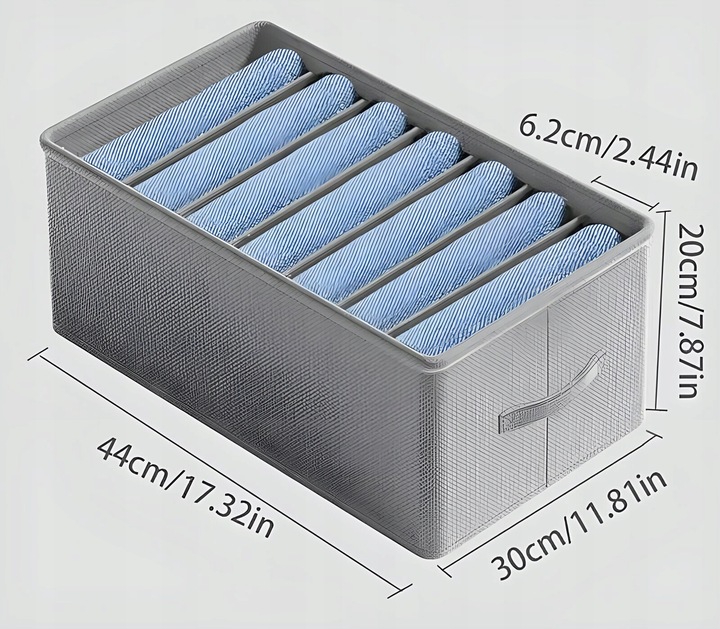 Zestaw Organizerów NA UBRANIA Pojemniki do SZAFY szuflady BIELIZNĘ