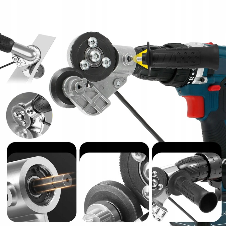 Adapter przystawka nożyce do cięcia blachy na wiertarkę wkrętarkę