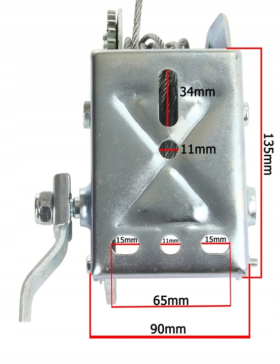WCIĄGARKA WYCIĄGARKA KORBOWA LINOWA RĘCZNA 454kg