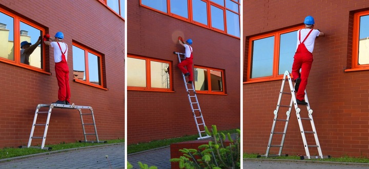 Drabina aluminiowa przegubowa składana wielofunkcyjna 4x3 HIGHER +