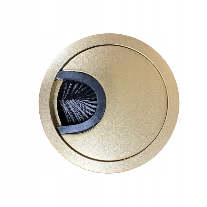 Przelotka do kabli metalowa 60 mm złota mat – przepust kablowy do