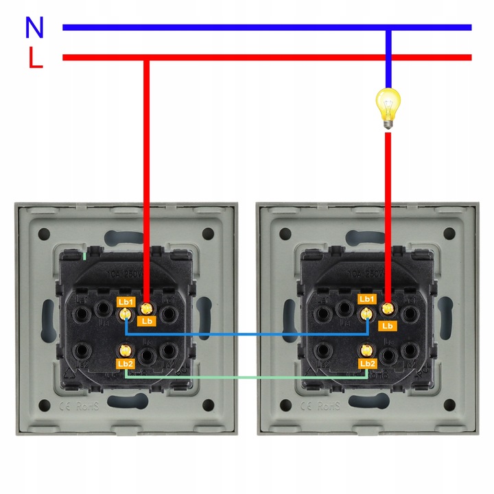 WŁĄCZNIK WYŁĄCZNIK ŚWIATŁA SZKLANY POJEDYNCZY SCHODOWY CZARNY