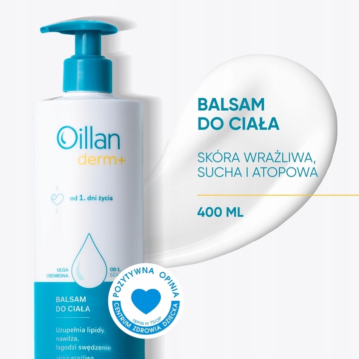 OILLAN Derm+ Balsam do ciała skóra atopowa 400 ml