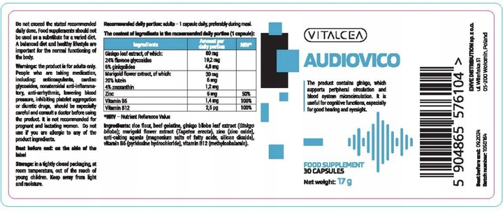 Audiovico - suplement na dobry słuch
