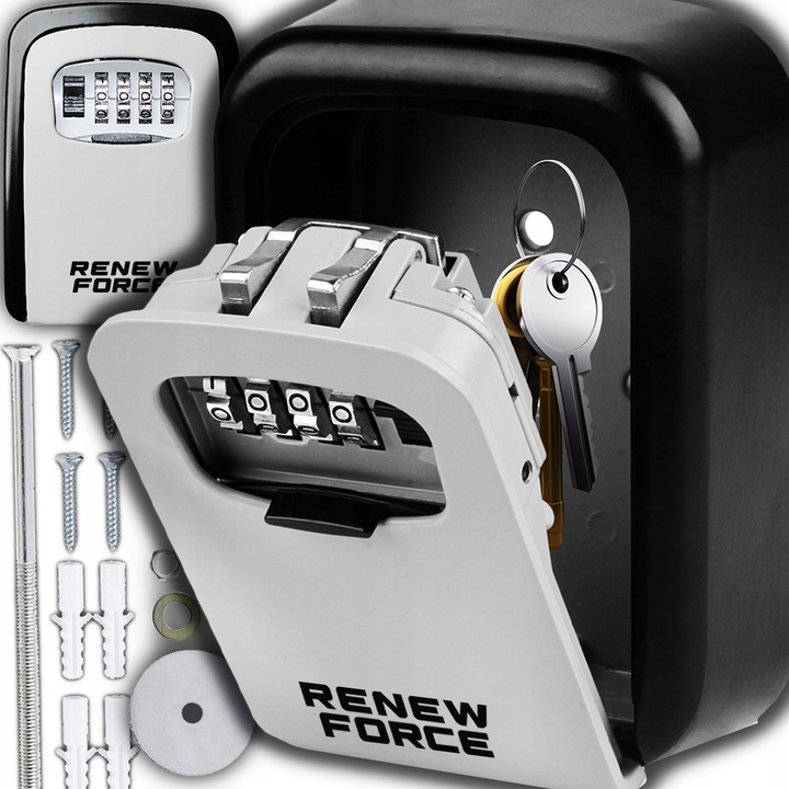 Metalowy Sejf na Klucze Zewnętrzny Skrzynka Szafka Kasetka na Szyfr Kod