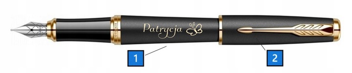 PIÓRO PARKER WIECZNE URBAN CZARNE GT ZŁOCONE z GRAWEREM ETUI PIÓRNIK CZARNY