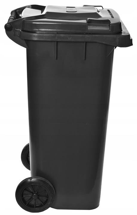 KOSZ ŚMIETNIK KUBEŁ POJEMNIK NA ŚMIECI 120L ODPADY DO SEGREGACJI CZARNY