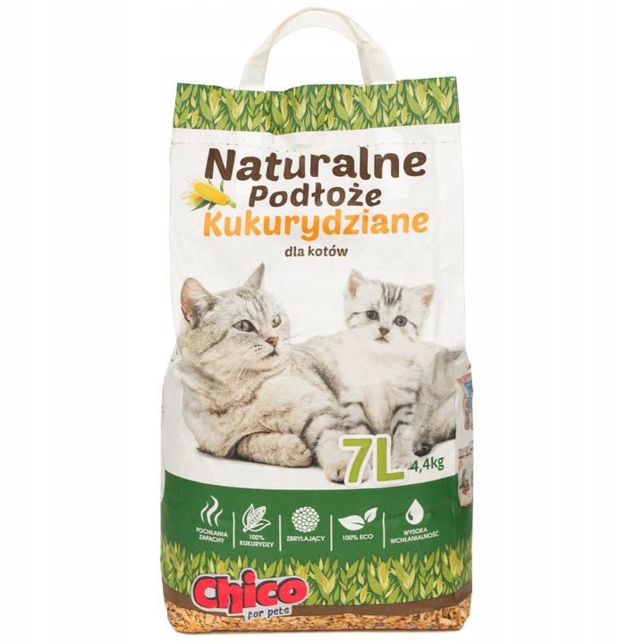 Chico Corn Cat Żwirek Kukurydziany Podłoże Dla Kota 7L