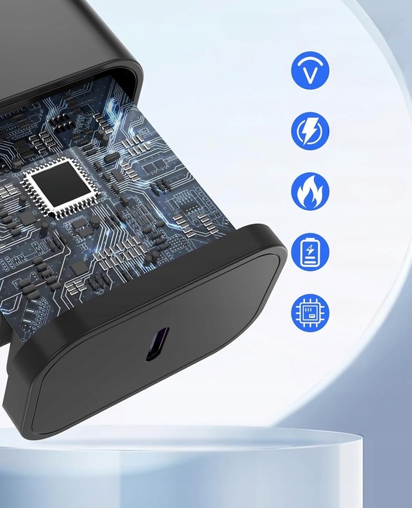 Szybka ładowarka PD 45W do Samsung itp z kablem USB-C 2m Szybkie ładowanie