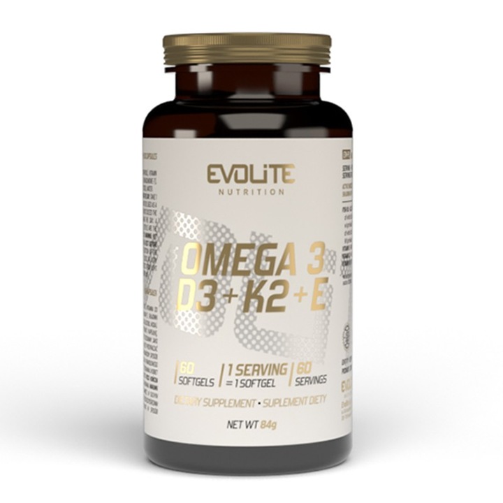 EVOLITE 60k OMEGA 3 WITAMIN D3 2000IU K2 MK7 VIT E