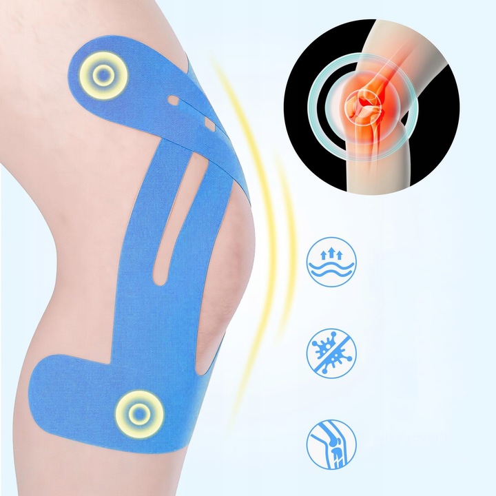 WYSOKIEJ JAKOŚCI TAŚMA KINEZJOLOGICZNA na ciało kolano 12 PCS