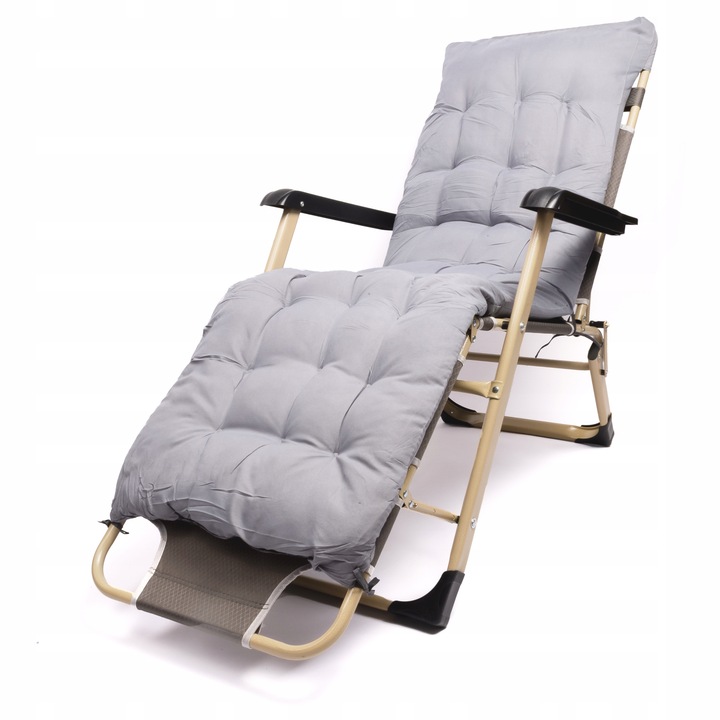 Leżak Ogrodowy Rozkładany Zero Gravity Krzesło Turystyczne Miękka