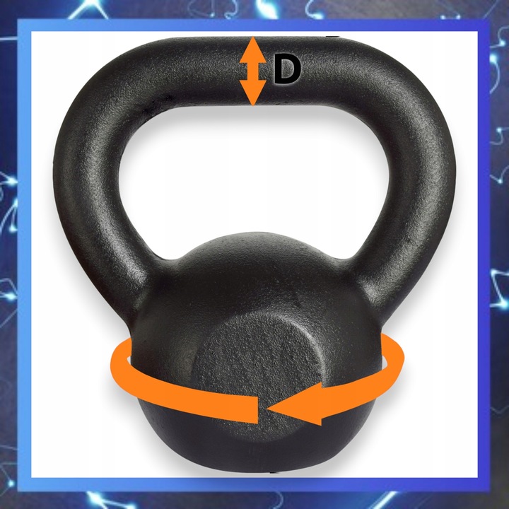 Kettlebell żeliwny 24kg kettle kula odważnik hantla ciężar do ćwiczeń