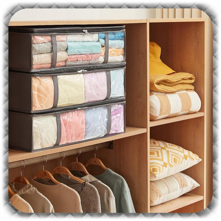 2x ORGANIZER NA POŚCIEL KOŁDRĘ POKROWIEC POJEMNIK Ubrania Pod Łóżko