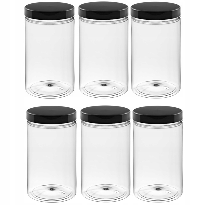 Pojemnik słoik plastikowy 1,5L makaron 1500ml x 6