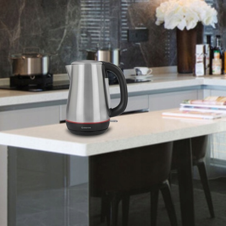 CZAJNIK ELEKTRYCZNY bezprzewodowy MOCNY stalowy stal nierdzewna 2200W