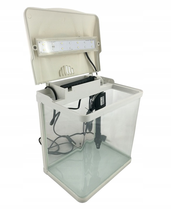 Małe Akwarium dla Bojownika HR-230 7L Zestaw z filtrem i Lampą LED 3