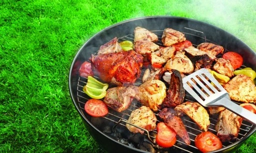 Grill Ogrodowy węglowy na brykiet Zamykany POKRYWA BBQ KETTLE półka