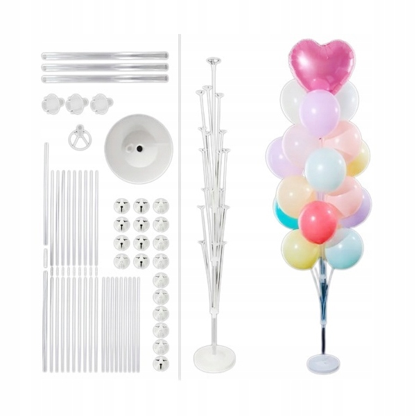 DUŻY STOJAK NA BALONY - 160cm XXL - na 19 Balonów
