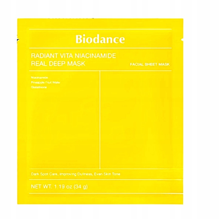 BIODANCE MASECZKI ŻELOWE DO TWARZY 4x34g NAWILŻENIE ROZŚWIETLENIE