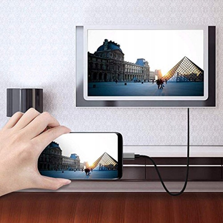 Kabel Przewód Adapter Przejściówka USB-C 3.1 TYP C DO HDMI 4K MHL 200cm TV