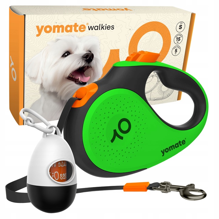 MAŁY PIES do 15 KG - LEKKA SMYCZ dla PSA / MOCNA TAŚMA ZWIJANA AUTOMATYCZNA